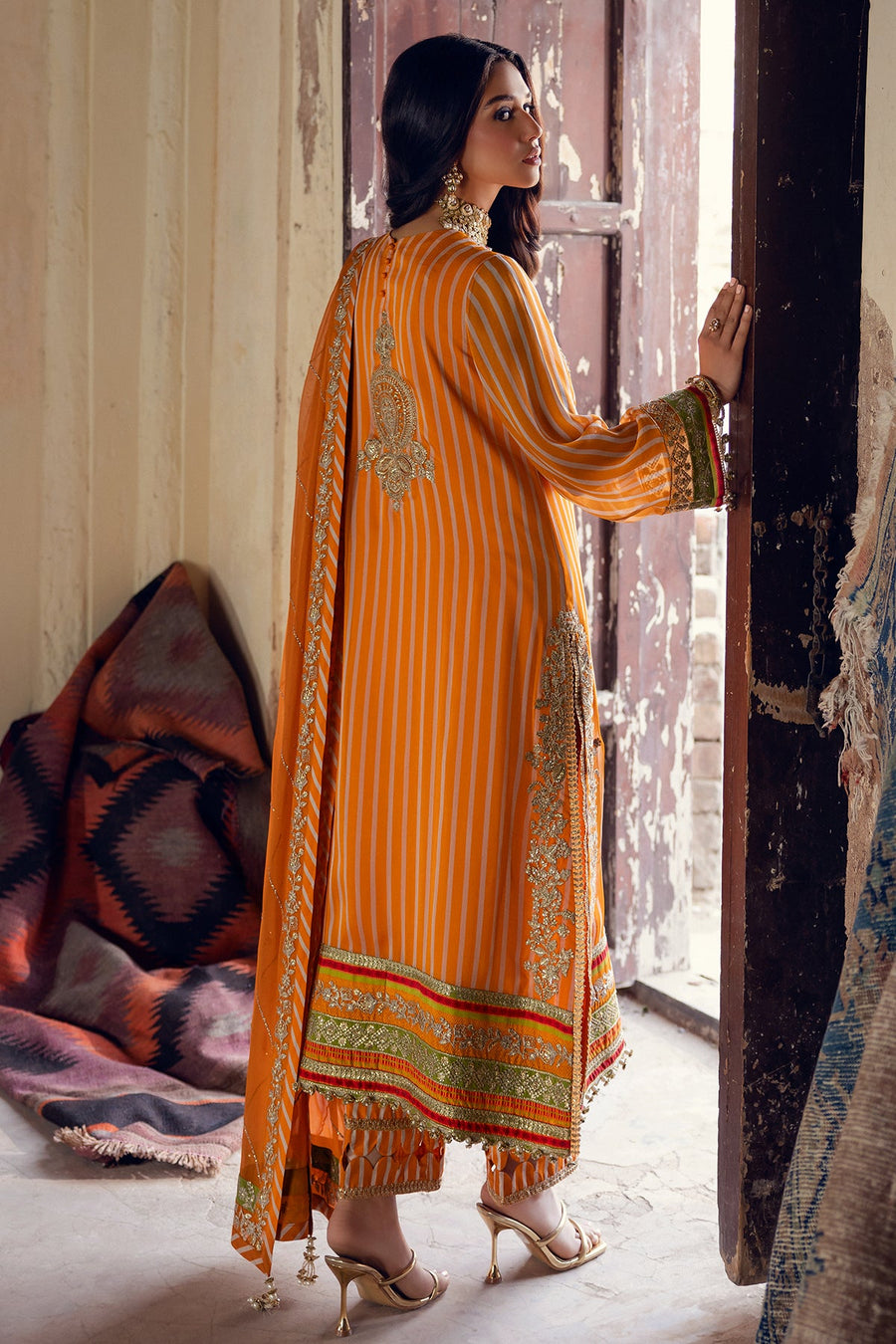 Charizma Vasal Embroidered Luxury Chiffon Unstitched 3Pc Suit VSL5-23