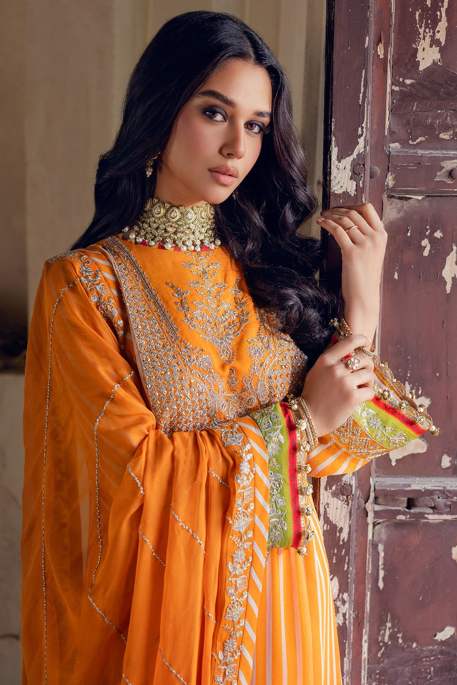 Charizma Vasal Embroidered Luxury Chiffon Unstitched 3Pc Suit VSL5-23