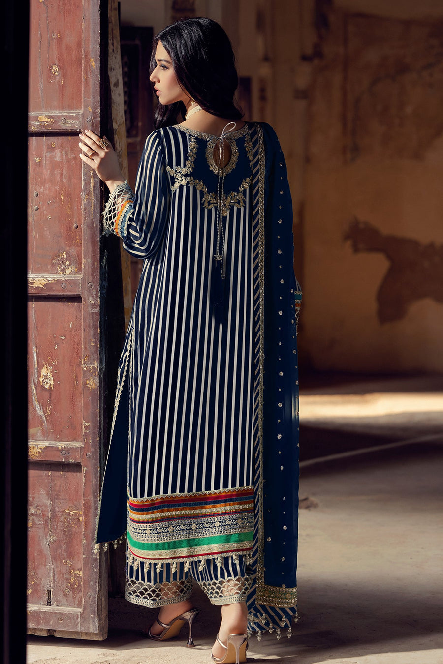 Charizma Vasal Embroidered Luxury Chiffon Unstitched 3Pc Suit VSL5-24