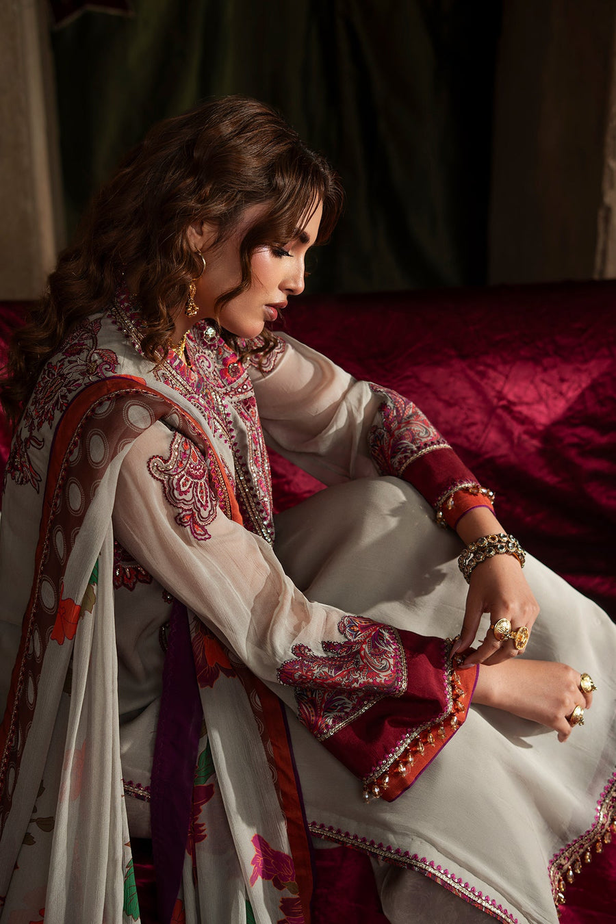 Charizma Vasal Vol-01 Embroidered Chiffon Unstitched 3Pc Suit VSL6-01