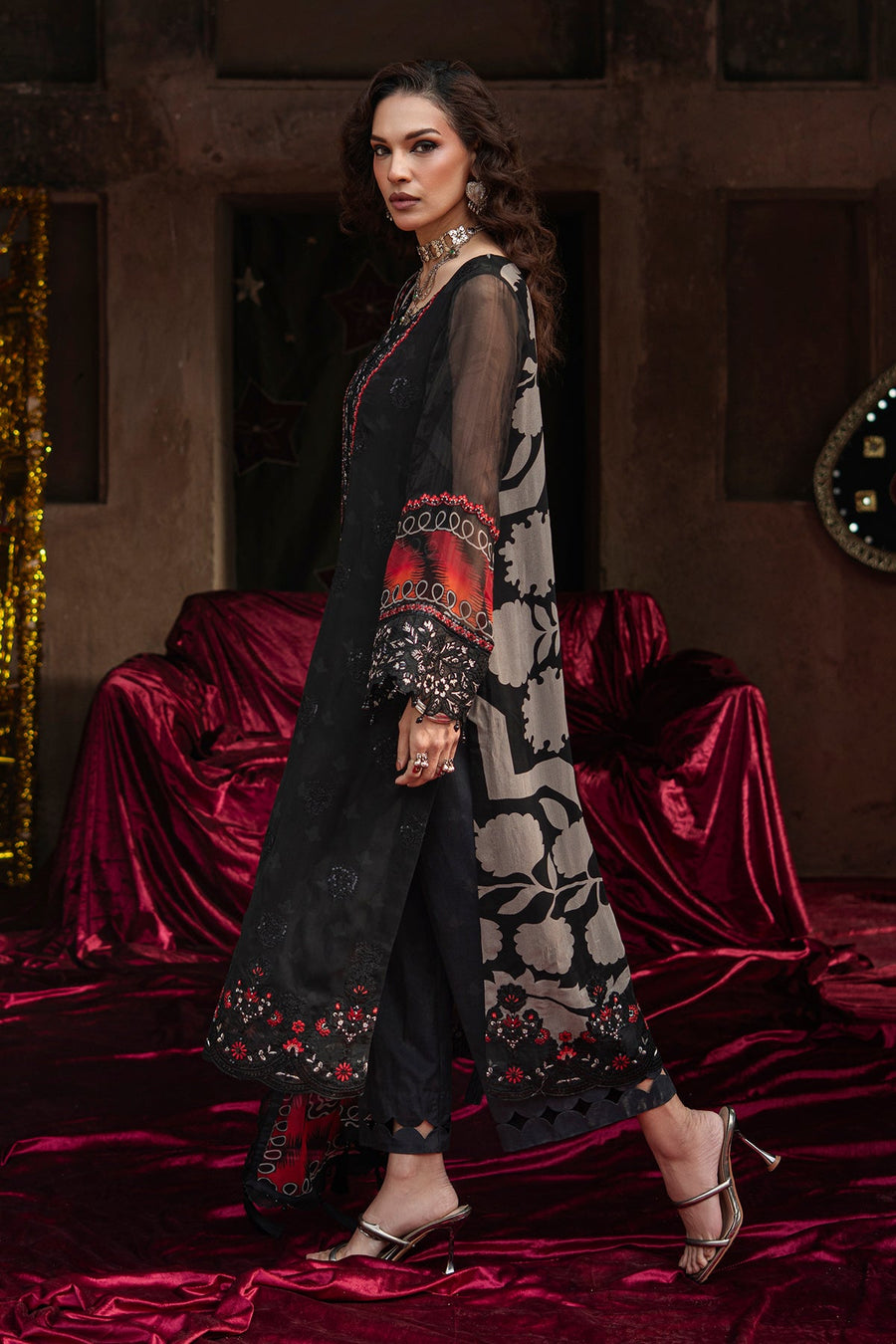 Charizma Vasal Vol-01 Embroidered Chiffon Unstitched 3Pc Suit VSL6-02