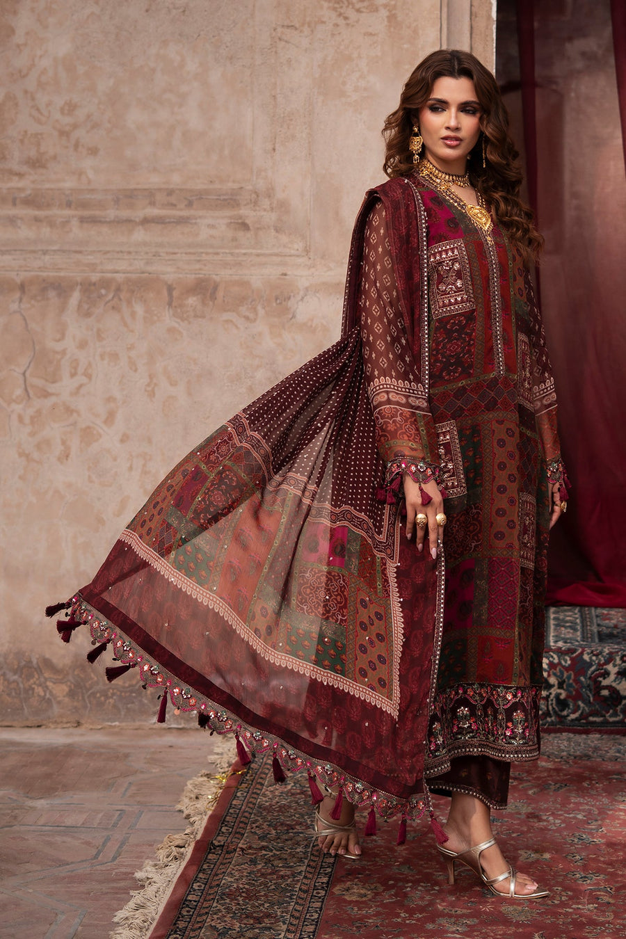 Charizma Vasal Vol-01 Embroidered Chiffon Unstitched 3Pc Suit VSL6-03