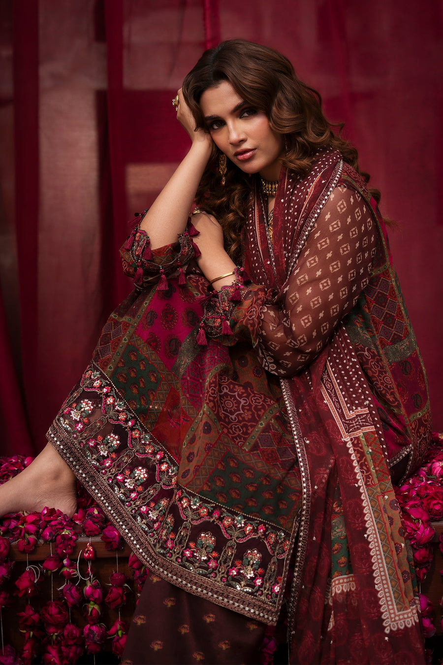 Charizma Vasal Vol-01 Embroidered Chiffon Unstitched 3Pc Suit VSL6-03