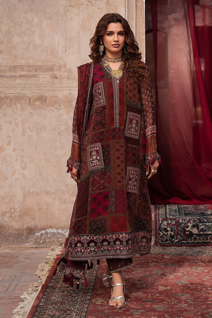 Charizma Vasal Vol-01 Embroidered Chiffon Unstitched 3Pc Suit VSL6-03