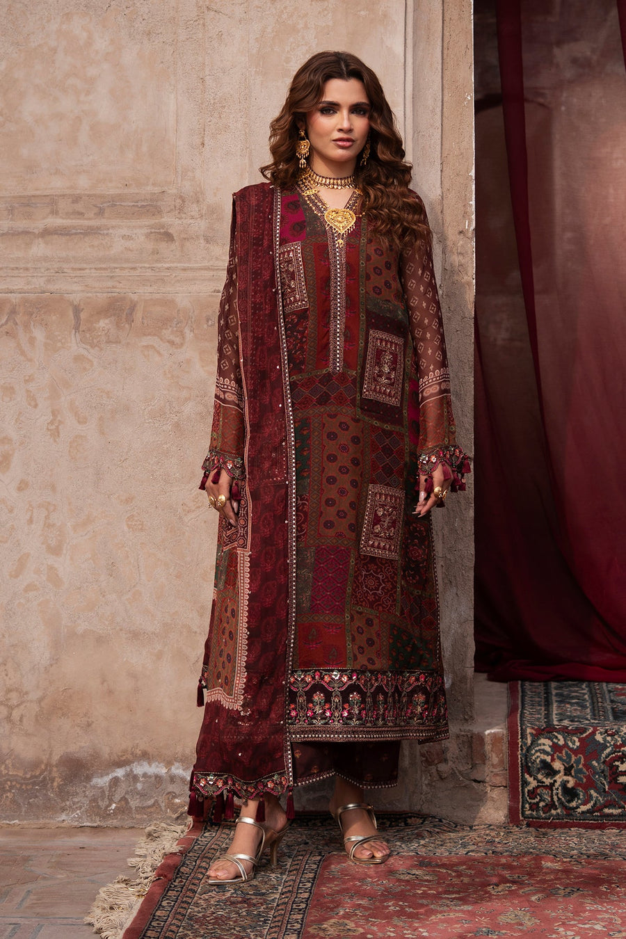 Charizma Vasal Vol-01 Embroidered Chiffon Unstitched 3Pc Suit VSL6-03