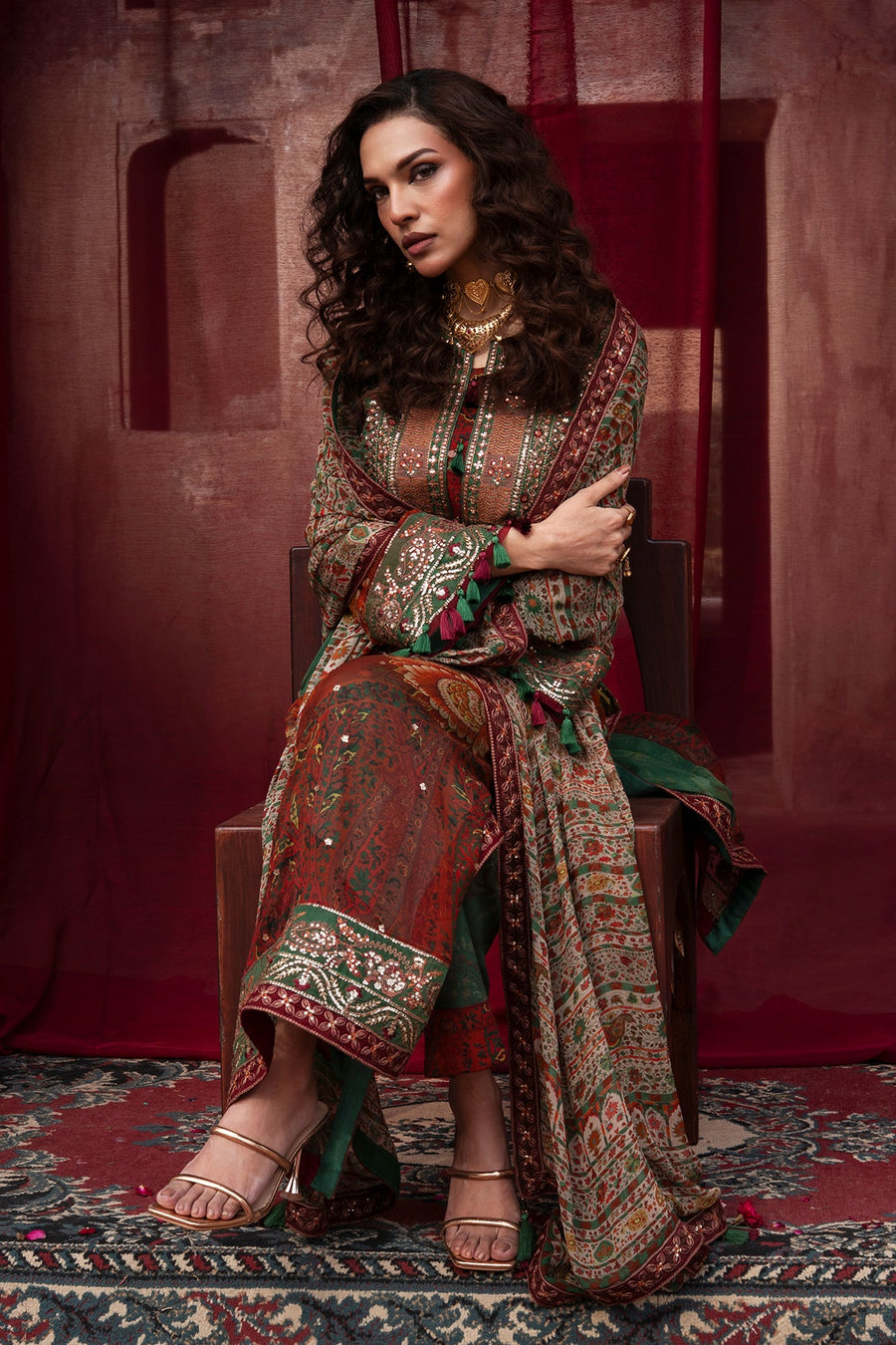 Charizma Vasal Vol-01 Embroidered Chiffon Unstitched 3Pc Suit VSL6-04