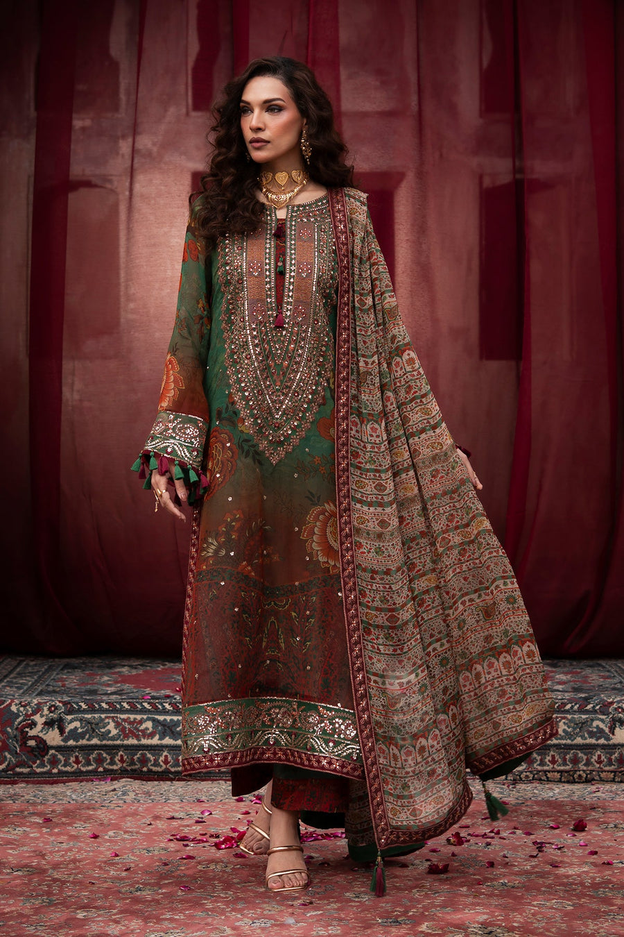 Charizma Vasal Vol-01 Embroidered Chiffon Unstitched 3Pc Suit VSL6-04