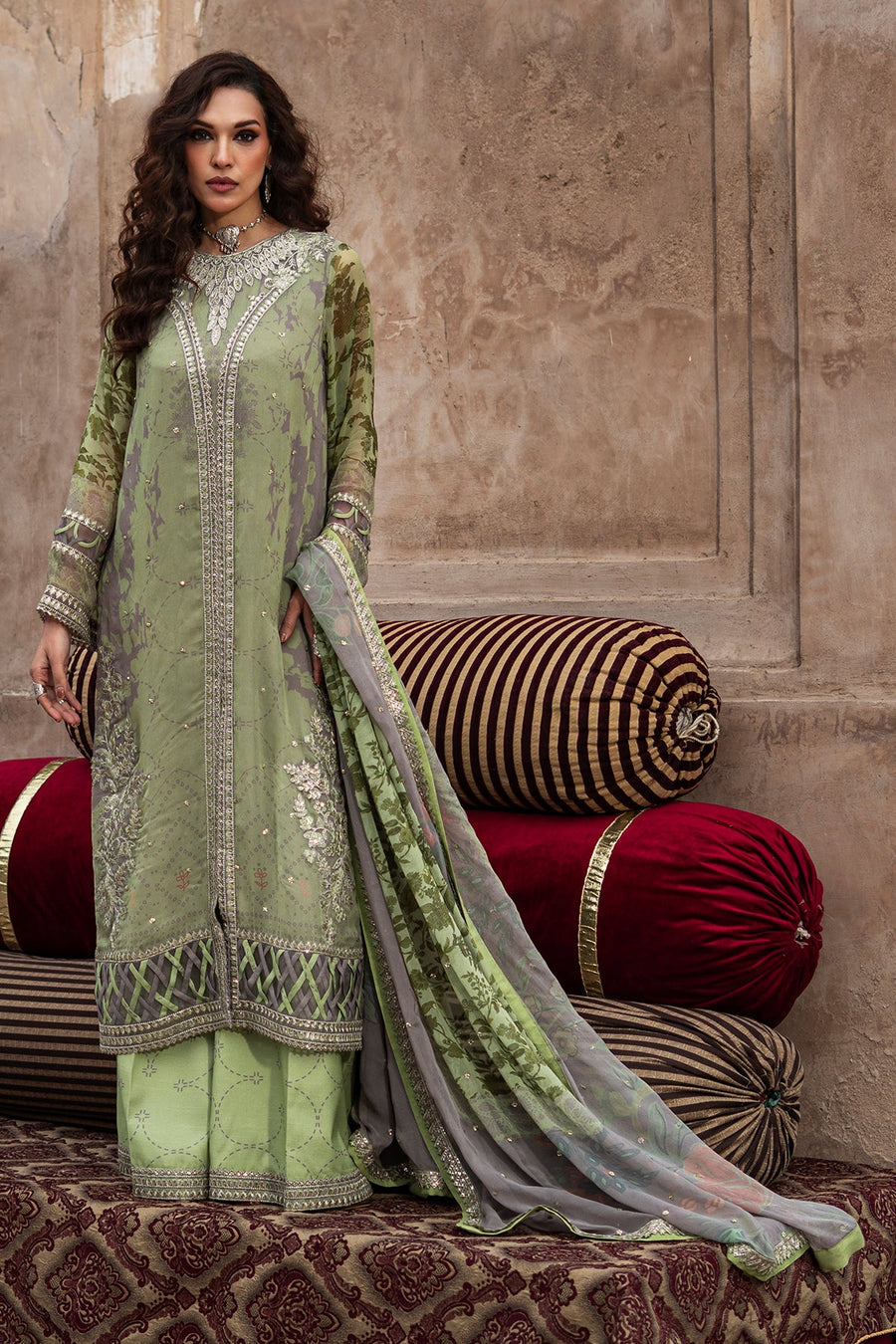 Charizma Vasal Vol-01 Embroidered Chiffon Unstitched 3Pc Suit VSL6-06