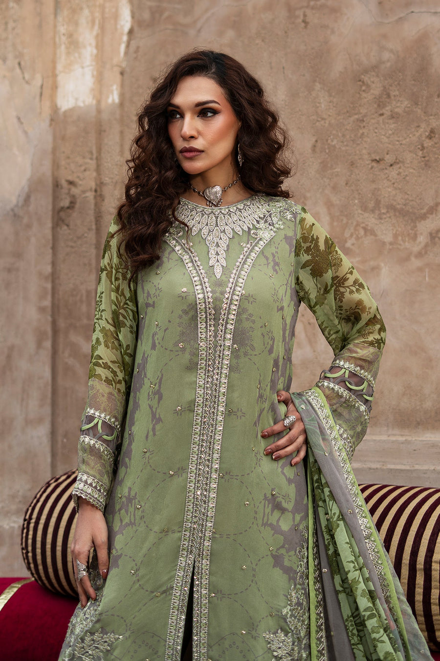 Charizma Vasal Vol-01 Embroidered Chiffon Unstitched 3Pc Suit VSL6-06