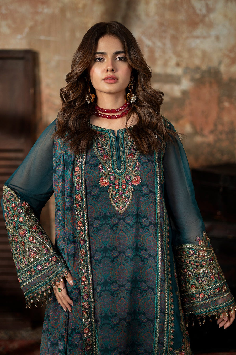 Charizma Vasal Vol-01 Embroidered Chiffon Unstitched 3Pc Suit VSL6-07