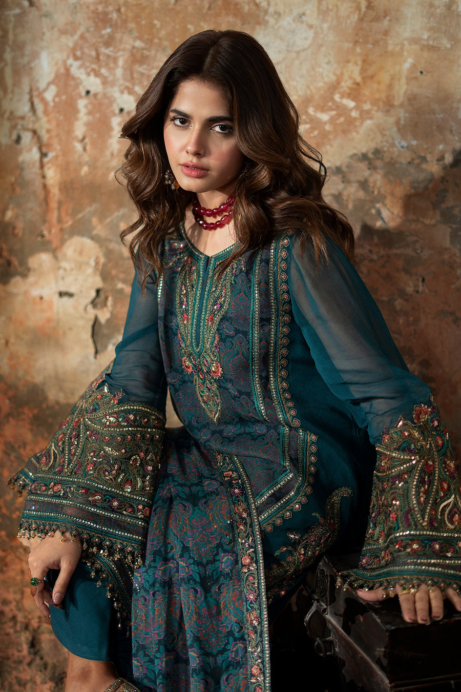 Charizma Vasal Vol-01 Embroidered Chiffon Unstitched 3Pc Suit VSL6-07