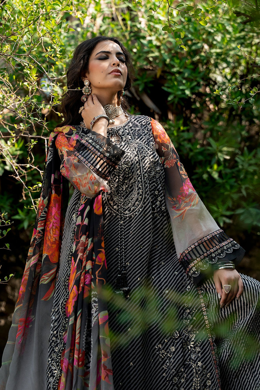 Charizma Vasal Embroidered Luxury Chiffon Unstitched 3Pc Suit VSLW6-02