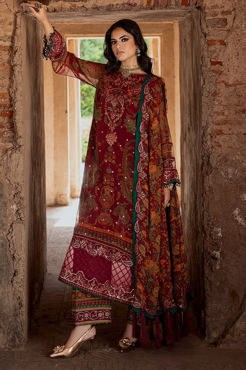 Charizma Vasal Embroidered Luxury Chiffon Unstitched 3Pc Suit VSLW6-04