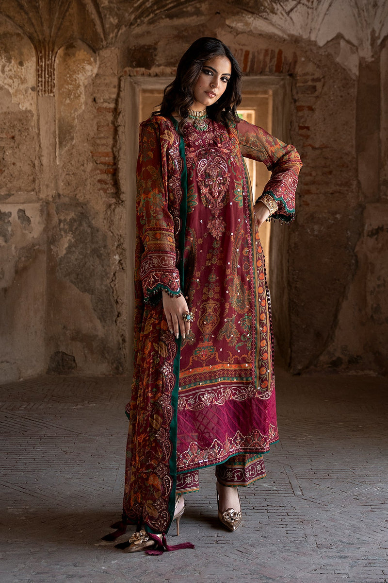 Charizma Vasal Embroidered Luxury Chiffon Unstitched 3Pc Suit VSLW6-04