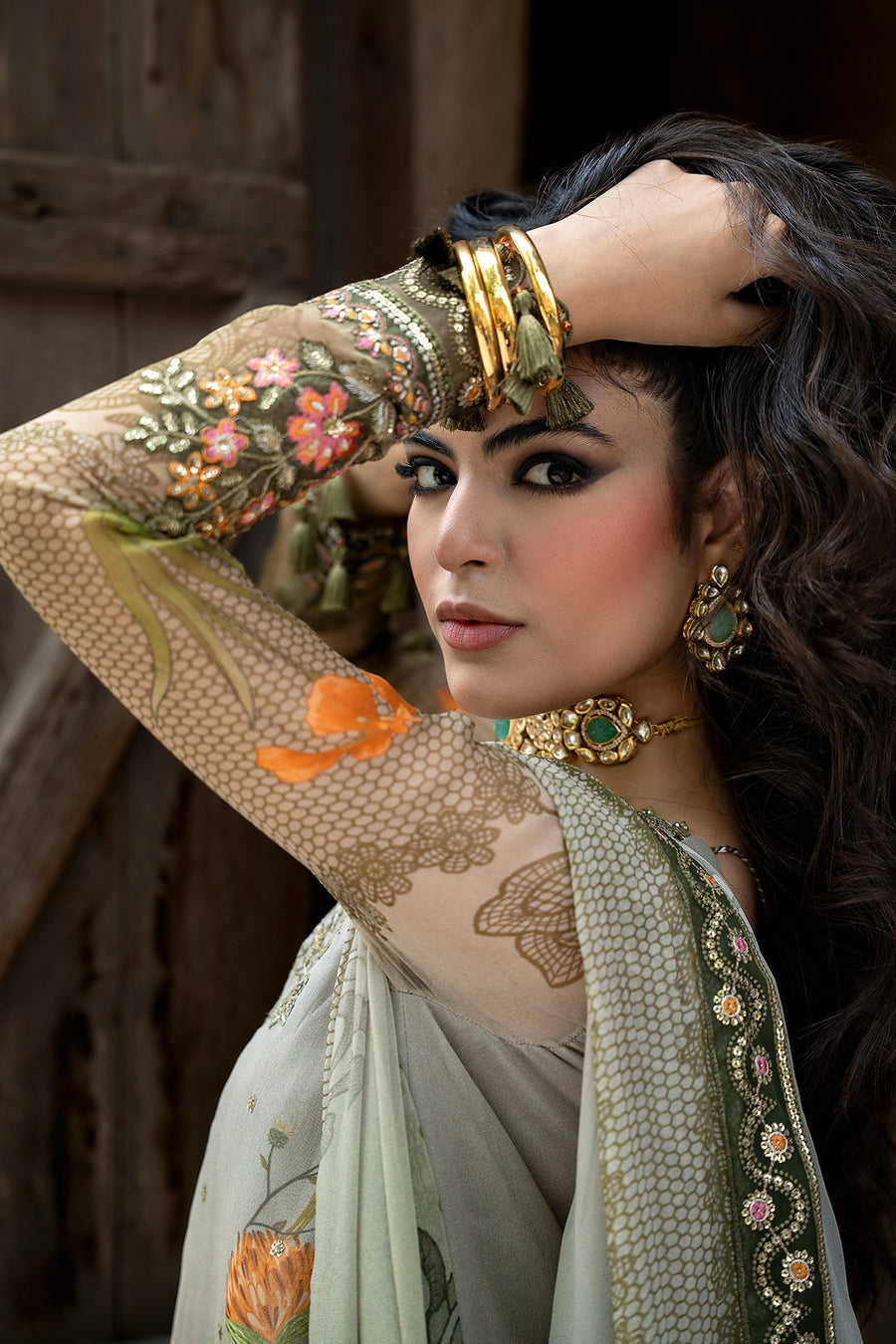 Charizma Vasal Embroidered Luxury Chiffon Unstitched 3Pc Suit VSLW6-07