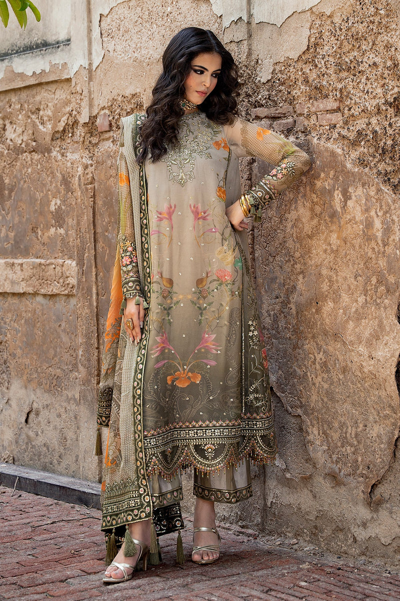 Charizma Vasal Embroidered Luxury Chiffon Unstitched 3Pc Suit VSLW6-07