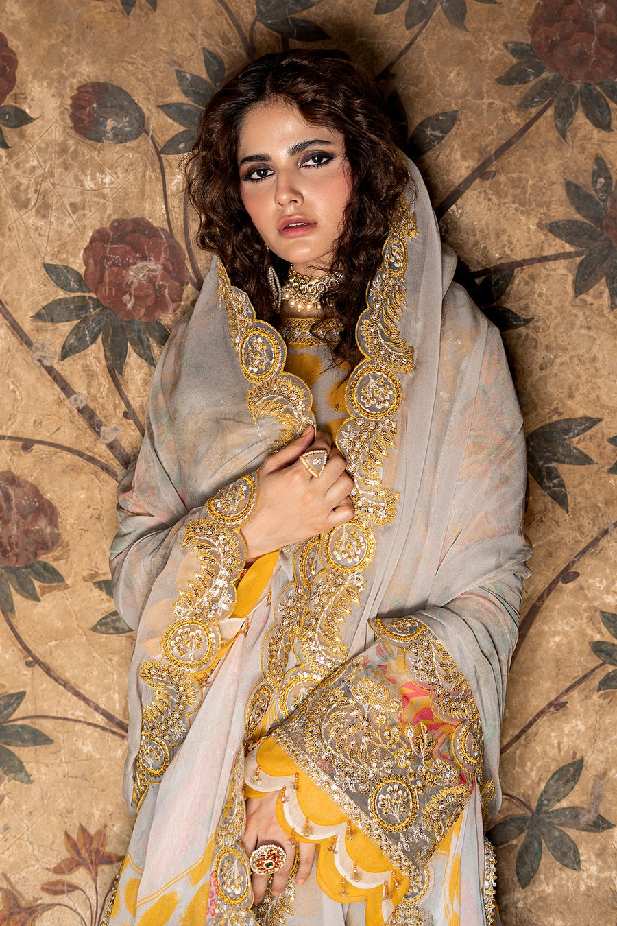 Charizma Vasal Embroidered Luxury Chiffon Unstitched 3Pc Suit VSLW6-10
