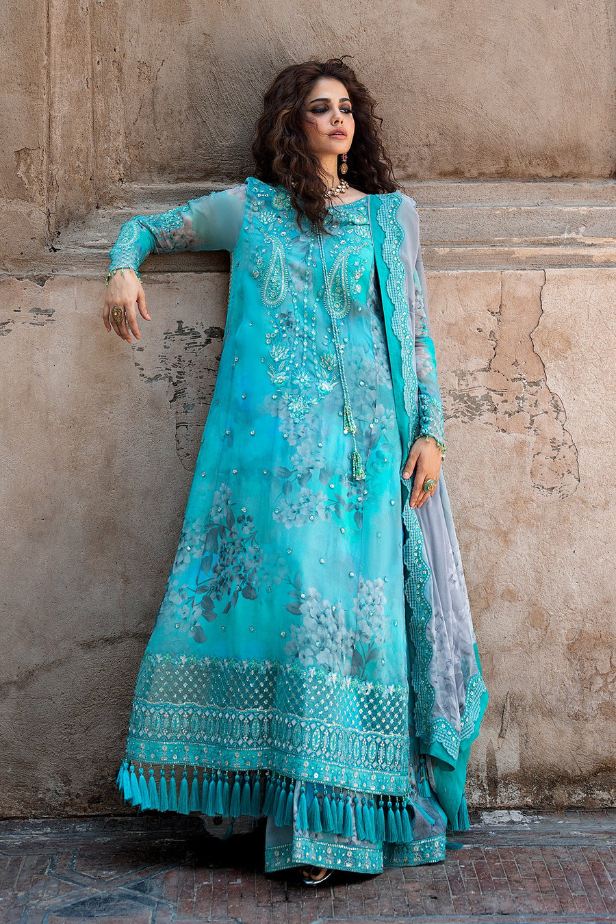 Charizma Vasal Embroidered Luxury Chiffon Unstitched 3Pc Suit VSLW6-08