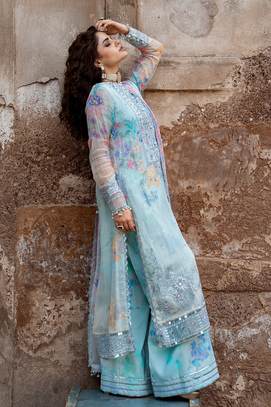 Charizma Vasal Embroidered Luxury Chiffon Unstitched 3Pc Suit VSLW6-11