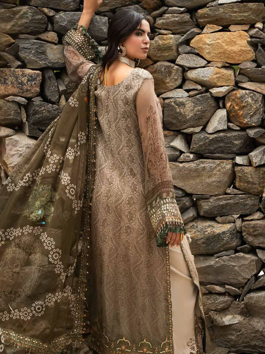Charizma Vasal Embroidered Luxury Chiffon Unstitched 3Pc Suit VSLW6-13