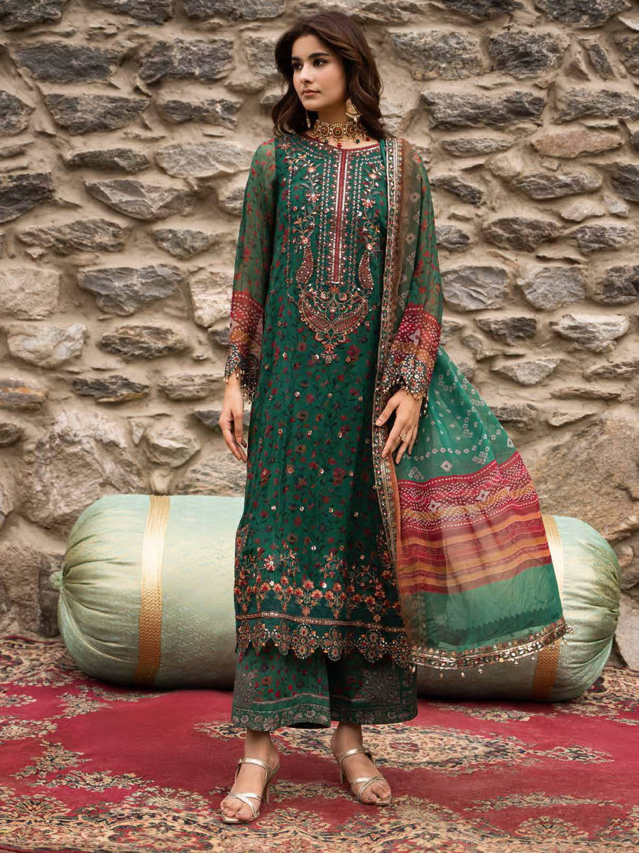 Charizma Vasal Embroidered Luxury Chiffon Unstitched 3Pc Suit VSLW6-14