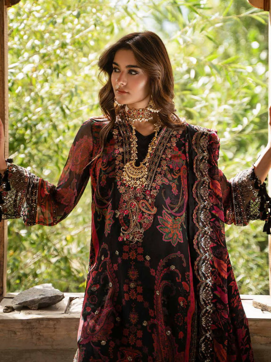 Charizma Vasal Embroidered Luxury Chiffon Unstitched 3Pc Suit VSLW6-16