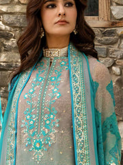 Charizma Vasal Embroidered Luxury Chiffon Unstitched 3Pc Suit VSLW6-17