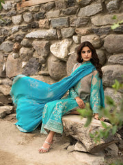 Charizma Vasal Embroidered Luxury Chiffon Unstitched 3Pc Suit VSLW6-17
