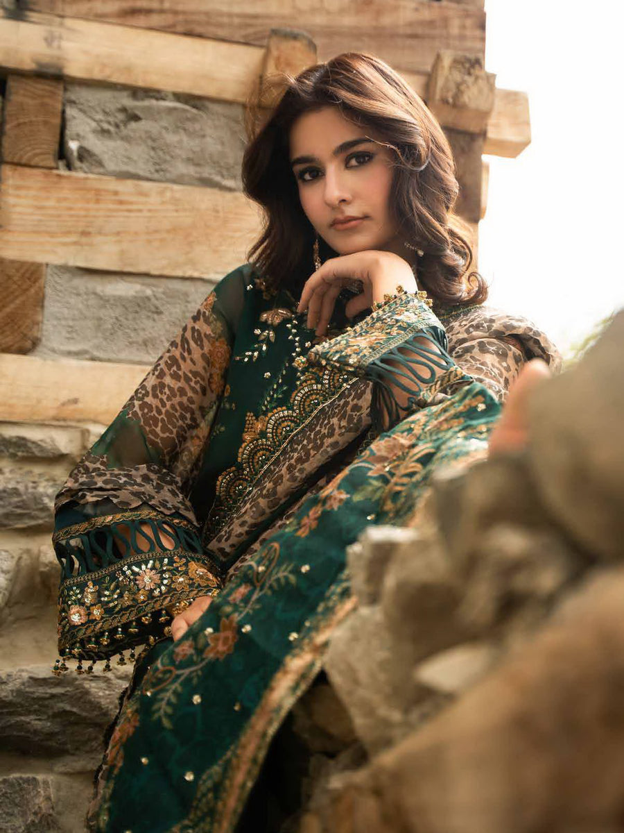 Charizma Vasal Embroidered Luxury Chiffon Unstitched 3Pc Suit VSLW6-18