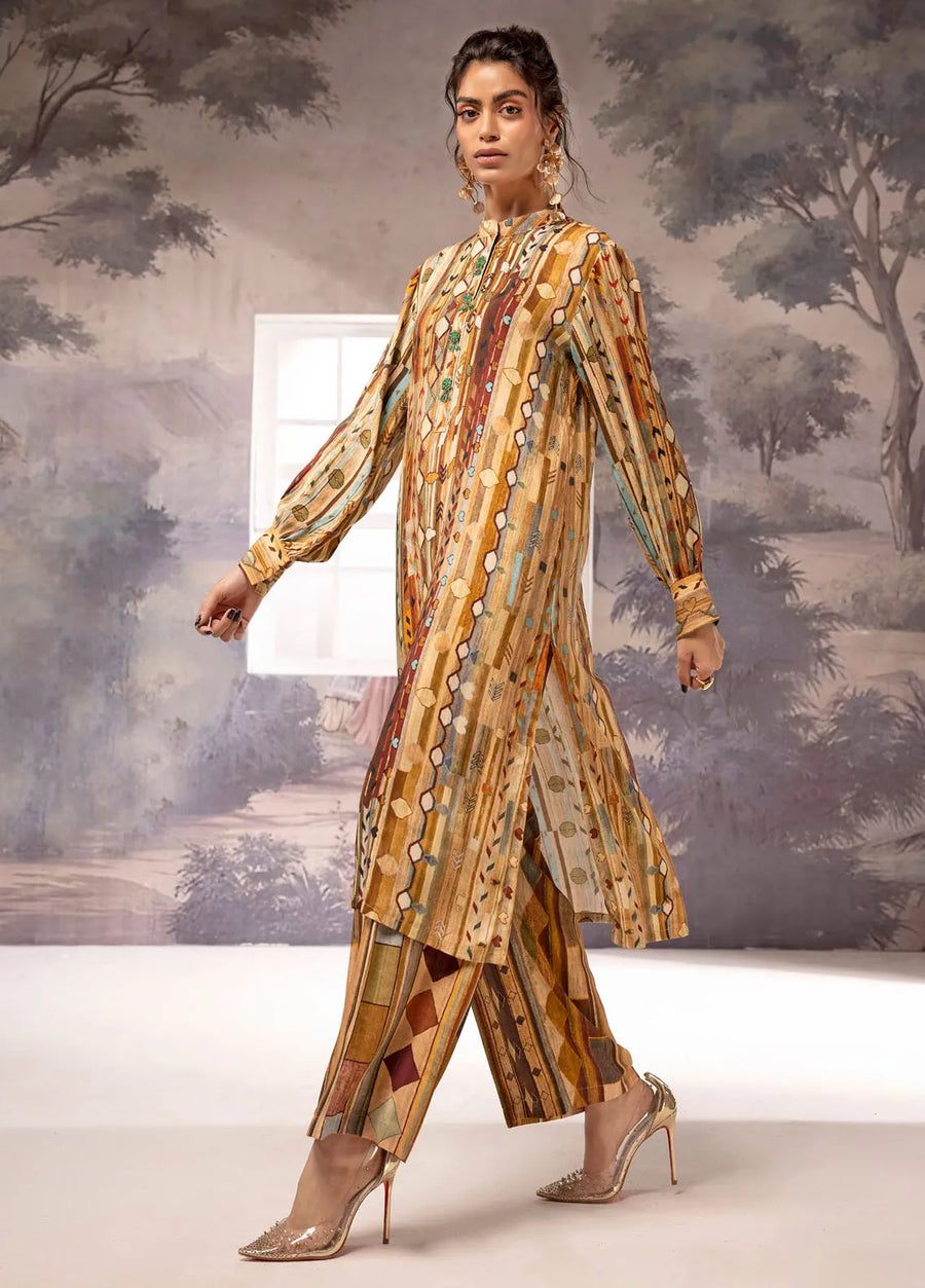 Gul Ahmed Printed Linen Unstitched 2Pc Suit VT-42007