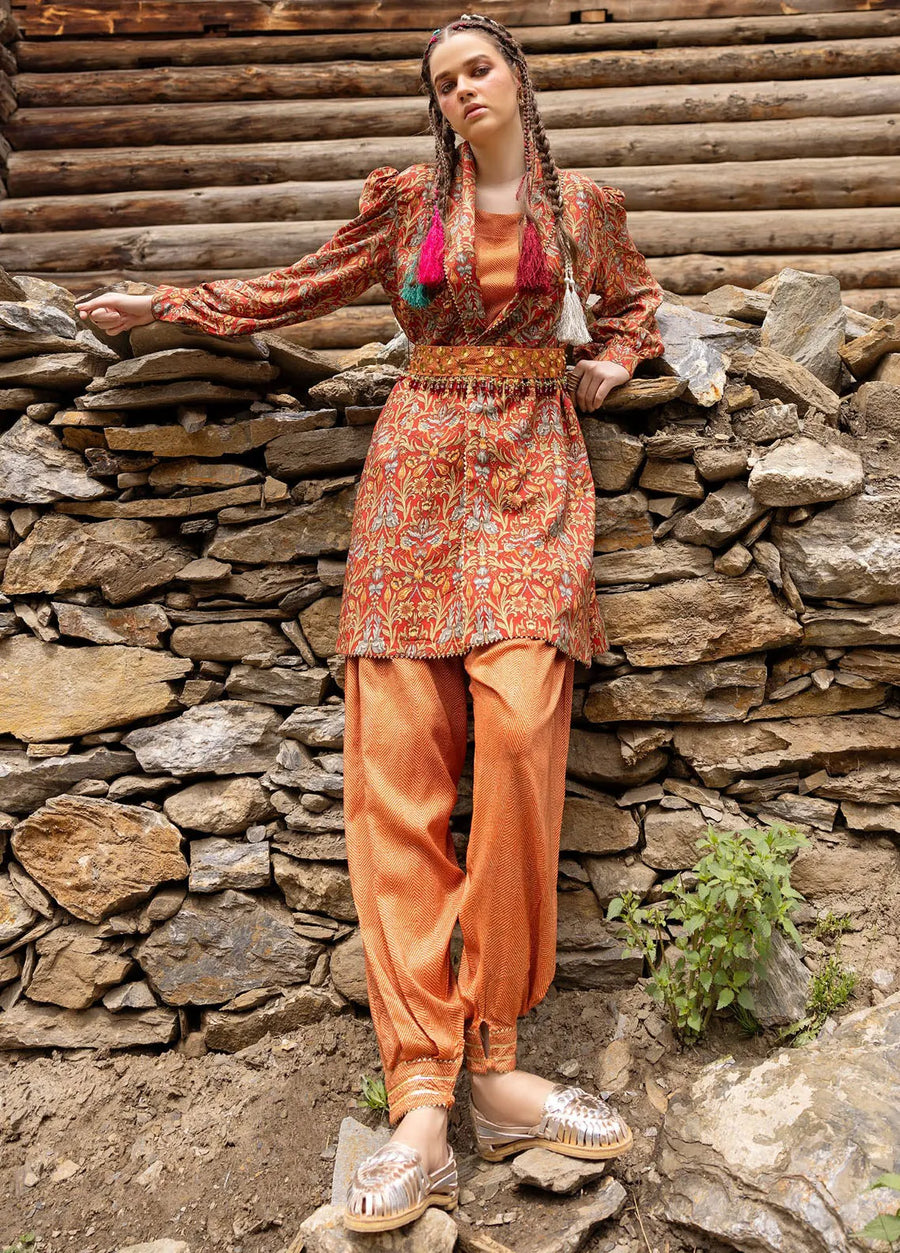 Gul Ahmed Printed Linen Unstitched 2Pc Suit VT-42008