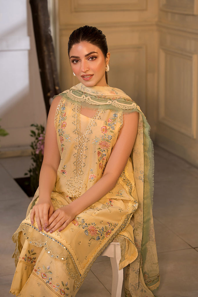 Sobia Nazir Vital Embroidered Lawn Unstitched 3Pc Suit VT25-01B