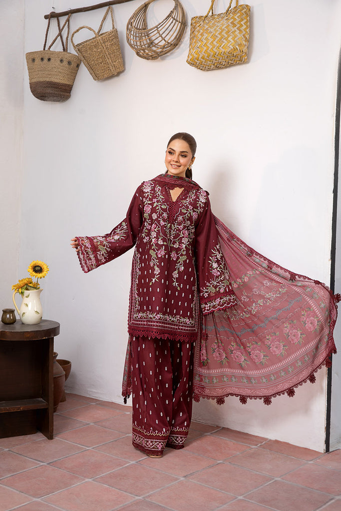 Sobia Nazir Vital Embroidered Lawn Unstitched 3Pc Suit VT25-05B