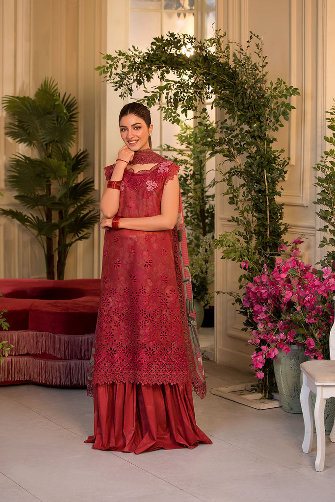 Sobia Nazir Vital Embroidered Lawn Unstitched 3Pc Suit VT25-08B