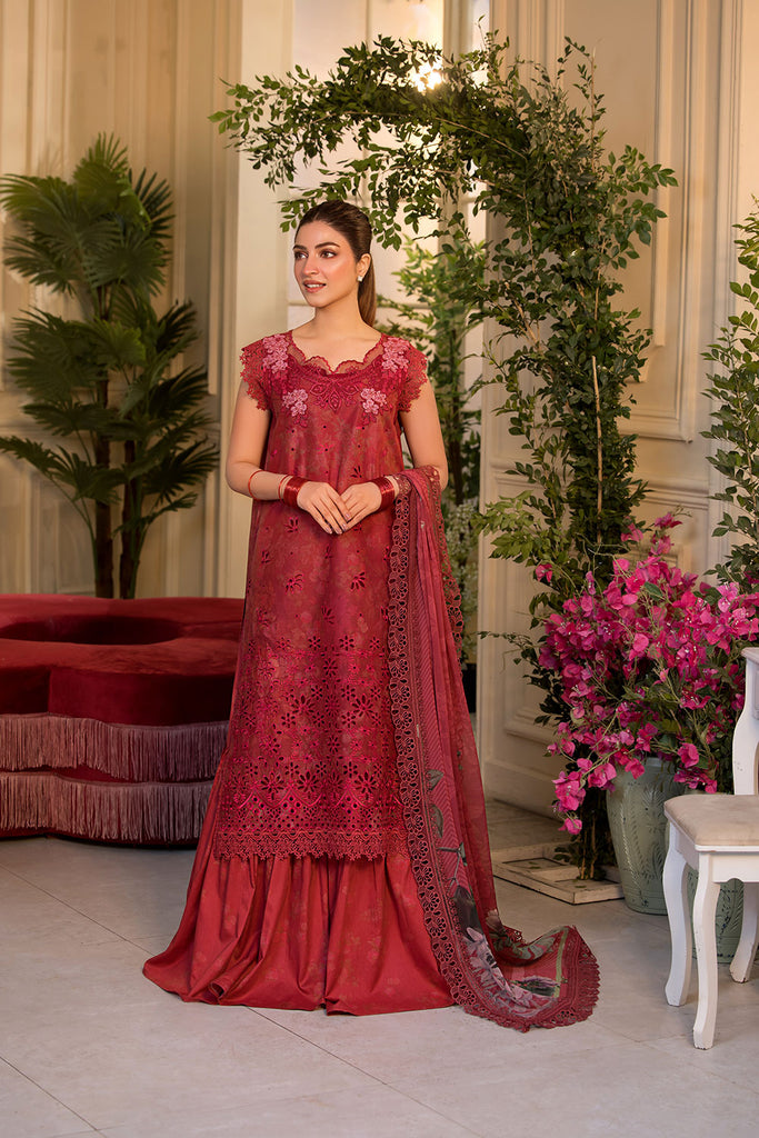 Sobia Nazir Vital Embroidered Lawn Unstitched 3Pc Suit VT25-08B
