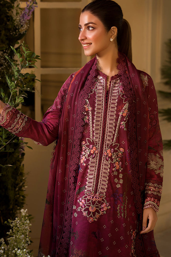Sobia Nazir Vital Embroidered Lawn Unstitched 3Pc Suit VT25-09A
