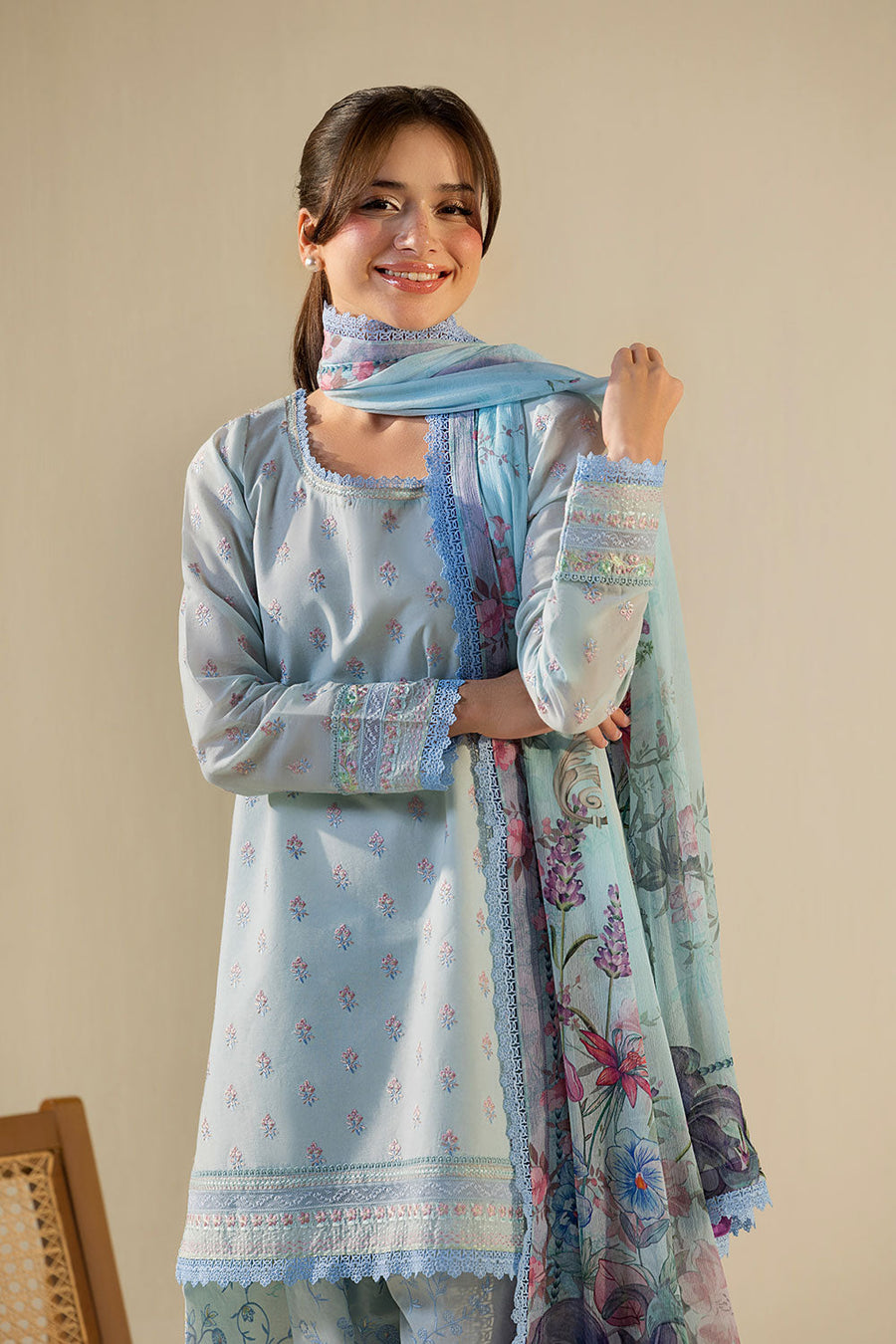 Sobia Nazir Vital Embroidered Lawn Unstitched 3Pc Suit VT26-10B