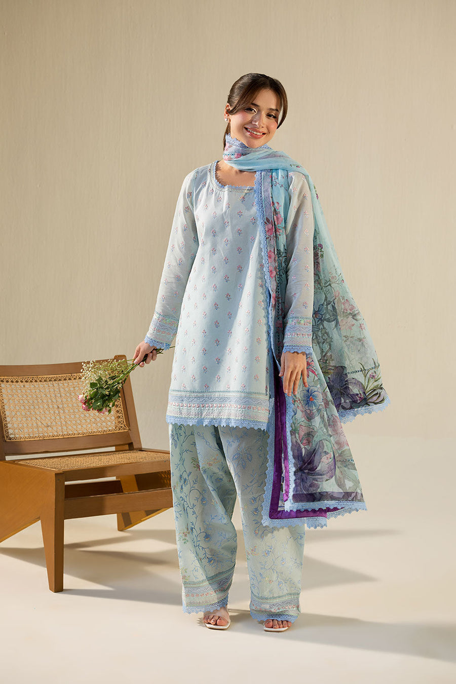 Sobia Nazir Vital Embroidered Lawn Unstitched 3Pc Suit VT26-10B