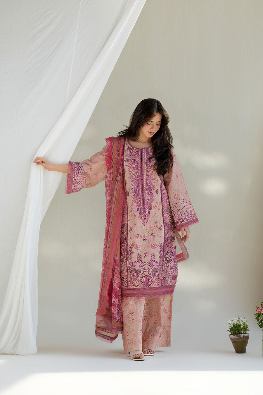 Sobia Nazir Vital Embroidered Lawn Unstitched 3Pc Suit VT26-05B
