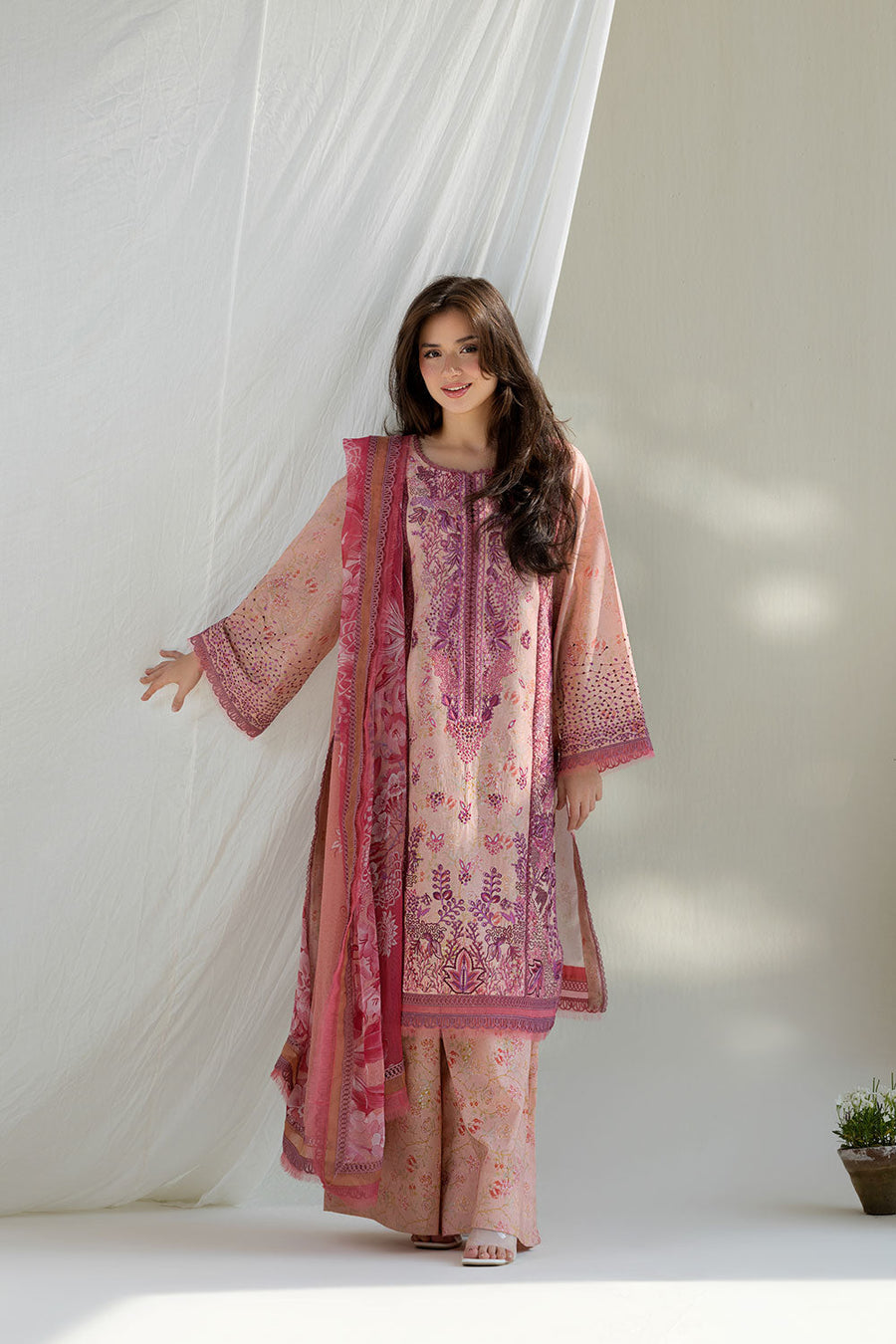 Sobia Nazir Vital Embroidered Lawn Unstitched 3Pc Suit VT26-05B