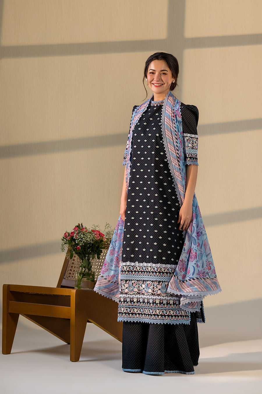 Sobia Nazir Vital Embroidered Lawn Unstitched 3Pc Suit VT26-06B