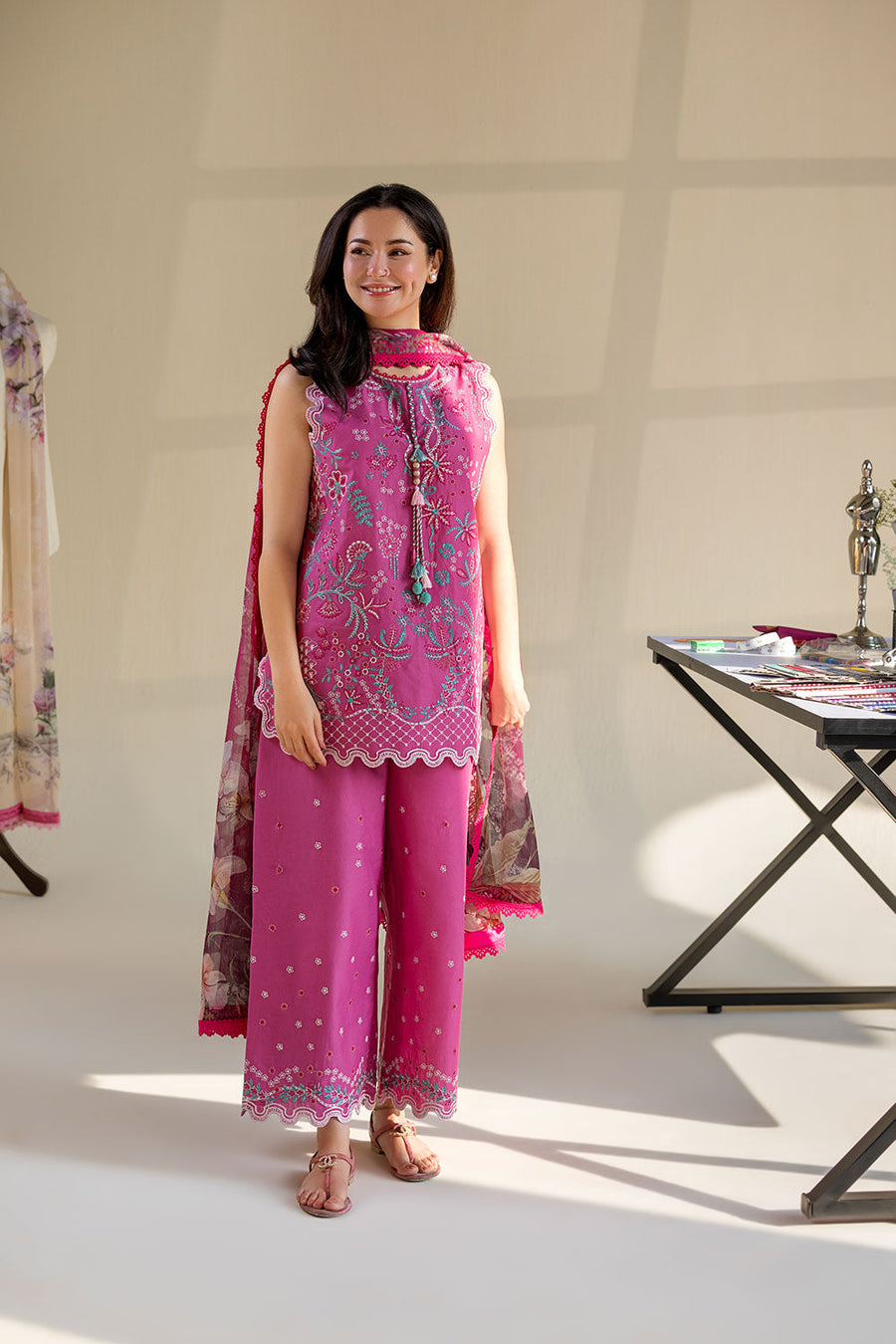 Sobia Nazir Vital Embroidered Lawn Unstitched 3Pc Suit VT26-07B