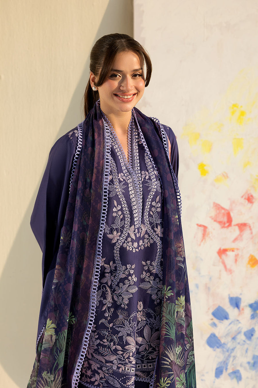 Sobia Nazir Vital Embroidered Lawn Unstitched 3Pc Suit VT26-08B