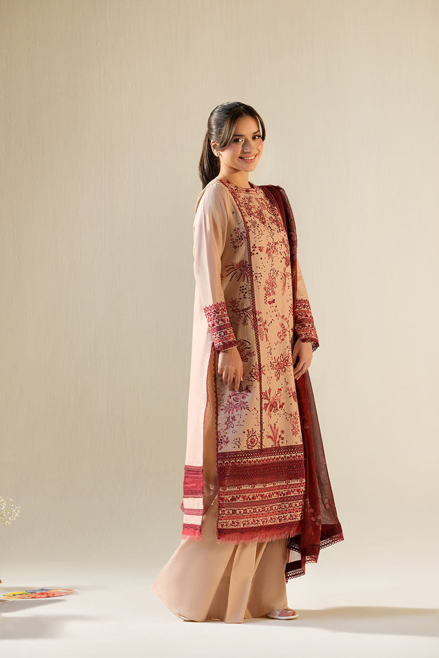 Sobia Nazir Vital Embroidered Lawn Unstitched 3Pc Suit VT26-09A