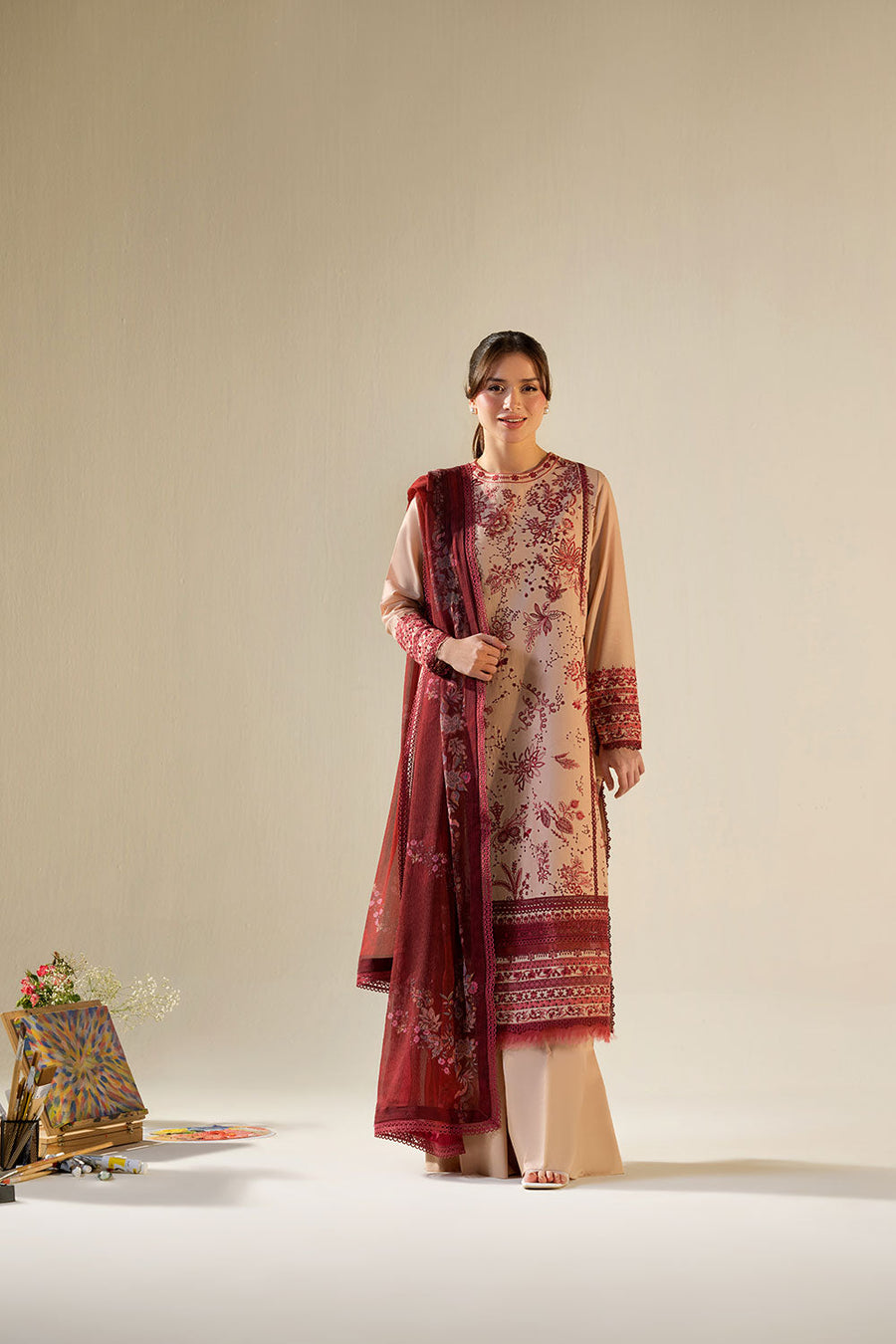 Sobia Nazir Vital Embroidered Lawn Unstitched 3Pc Suit VT26-09A