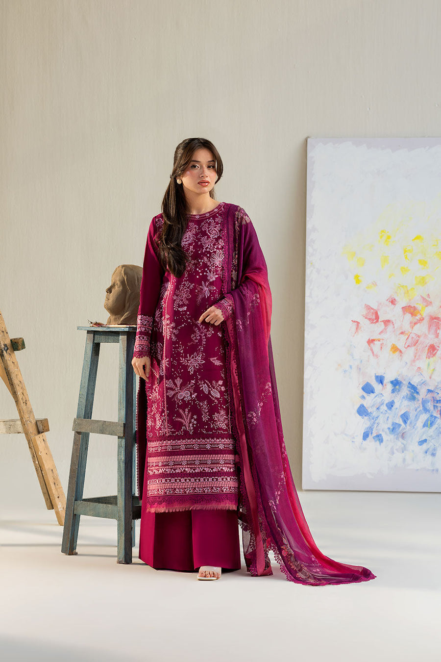 Sobia Nazir Vital Embroidered Lawn Unstitched 3Pc Suit VT26-09B