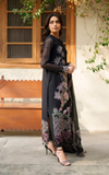 Asifa & Nabeel Versa Luxury Lawn Unstitched 3Pc Suit VUL26-01 Noir Lily