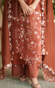 Asifa & Nabeel Versa Luxury Lawn Unstitched 3Pc Suit VUL26-04 Legacy Bloom