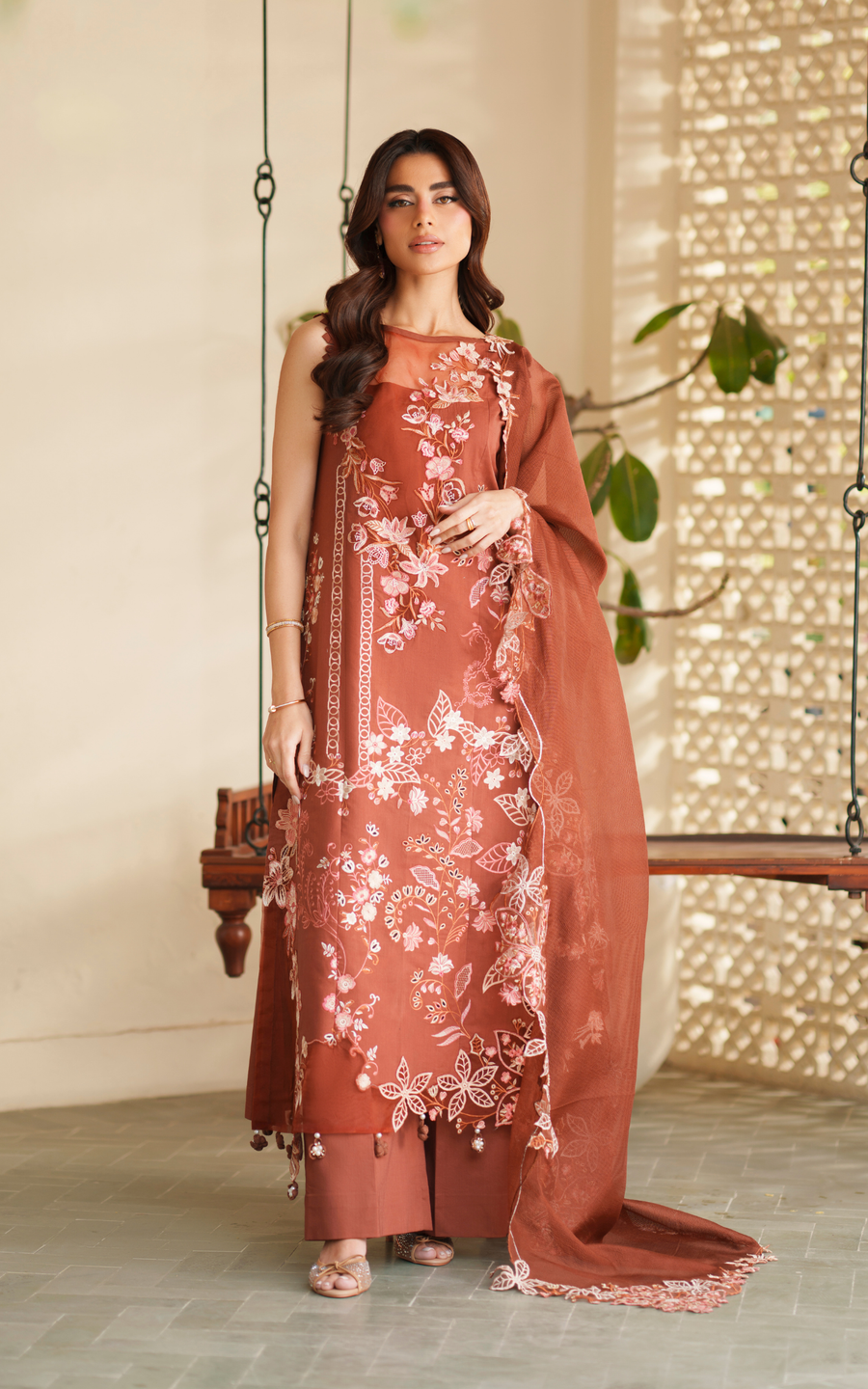 Asifa & Nabeel Versa Luxury Lawn Unstitched 3Pc Suit VUL26-04 Legacy Bloom