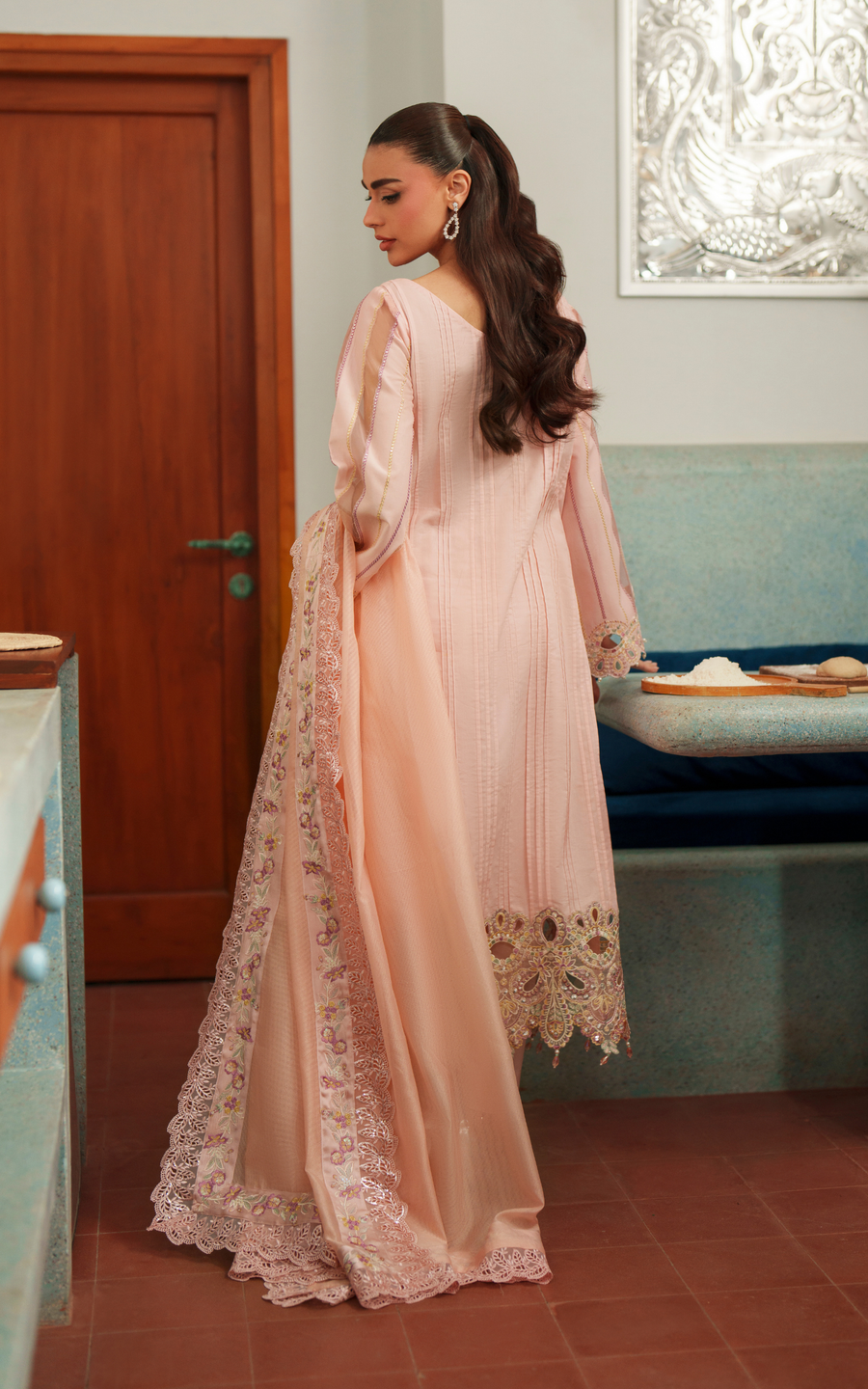Asifa & Nabeel Versa Luxury Lawn Unstitched 3Pc Suit VUL26-08 Crimson Courage